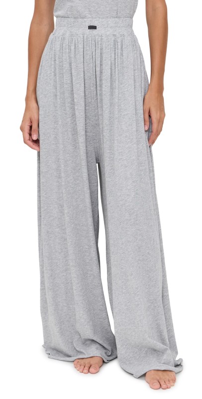 Lunya Organic Pima Wide Leg Pants Storm Grey Heather