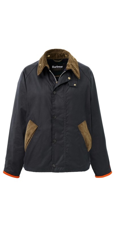 Flower Mountain Barbour x Flower Mountain Transport Wax Jacket Navy