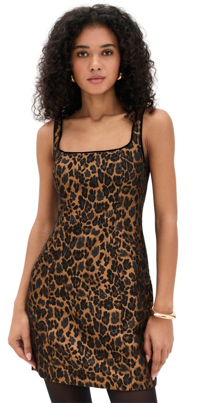 Saylor Randi Leopard Jacquard Mini Dress Multi