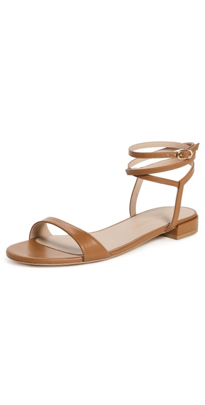 Stuart Weitzman Nudist Wrap Sandals Macchiato