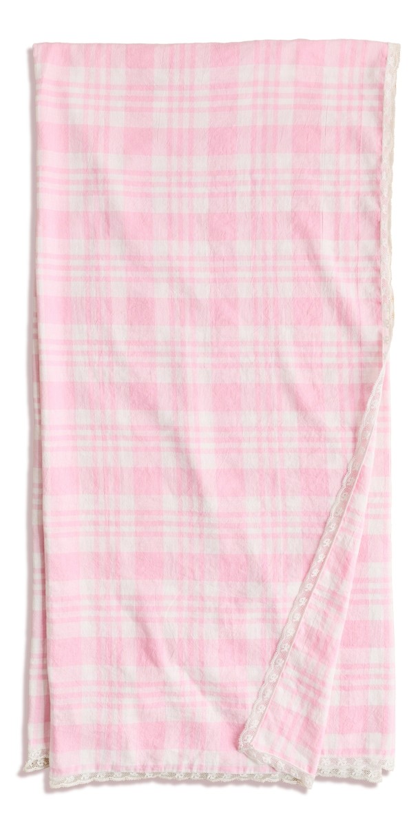 LoveShackFancy Yarn Dye Table Cloth Sandy Blush
