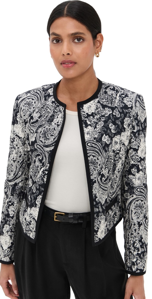 Nili Lotan Bono Jacket Mixed Paisley Print