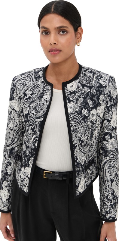 Nili Lotan Bono Jacket Mixed Paisley Print