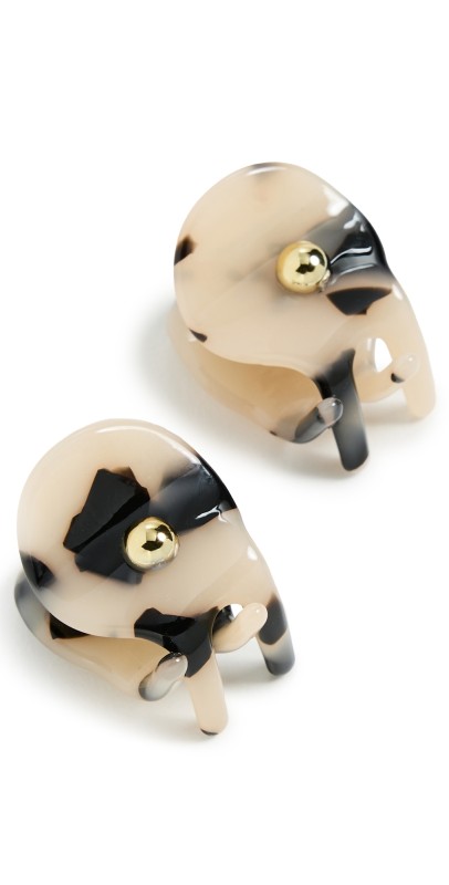 LELET NY Lily Mini Claw Clip Set of 2 Light Tortois