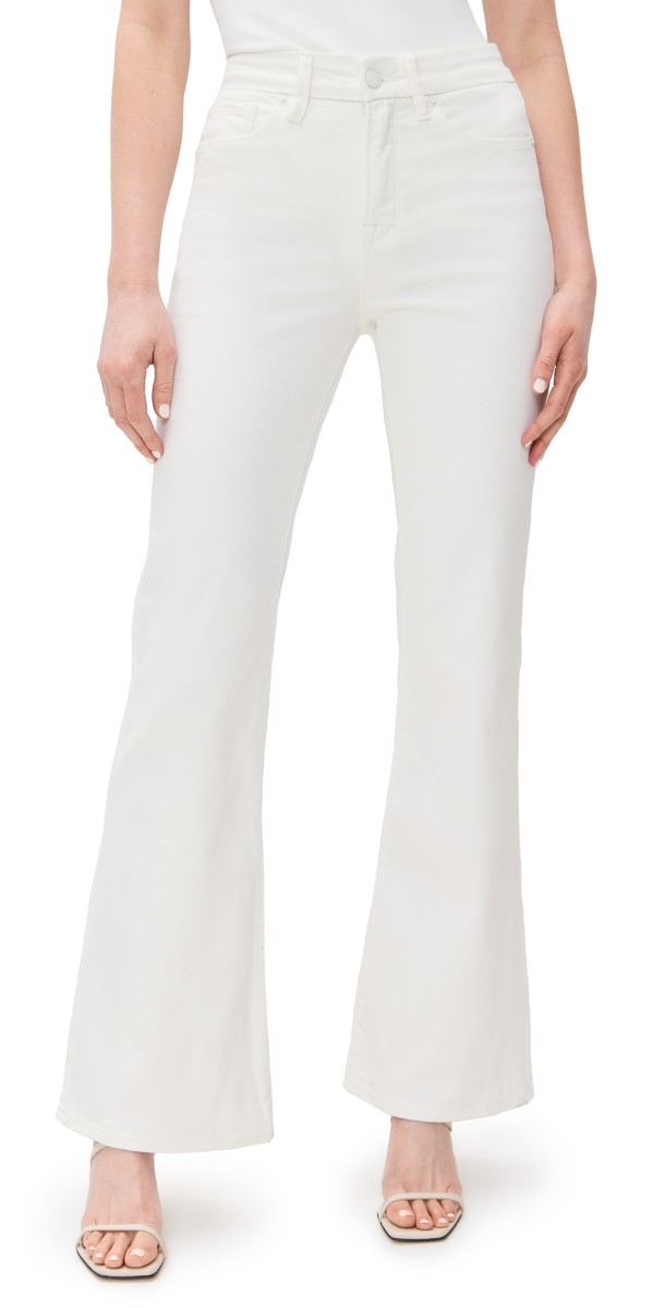 Good American Good Legs Flare Jeans White00