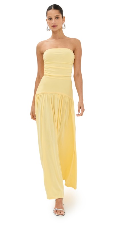 STAUD Mariana Dress Pale Honey