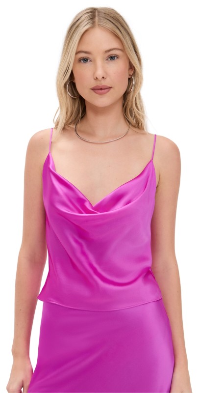 L'AGENCE Calista Cowl Neck Cami Bright Purple