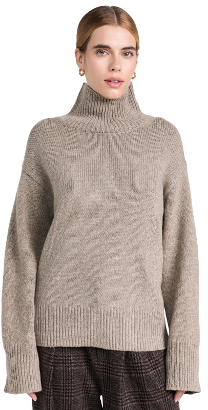 Alex Mill Betty Turtleneck in Wool Walnut