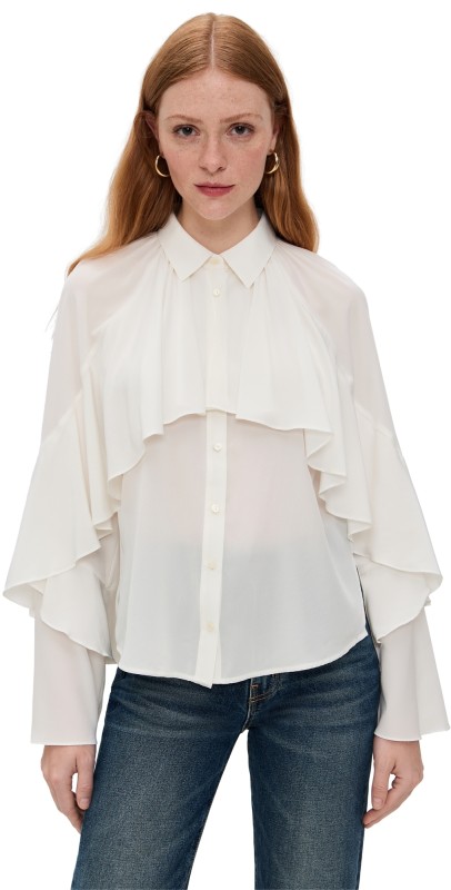 Veronica Beard Demaris Blouse Dove