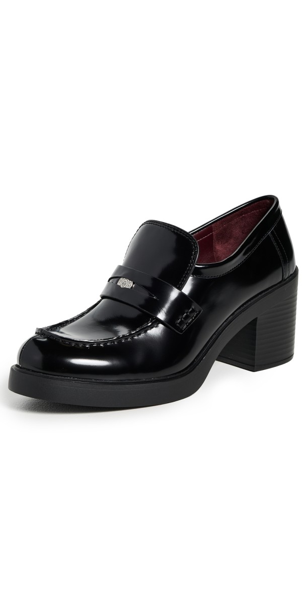 Tory Burch Classic Heeled Lug Loafers Perfect Black