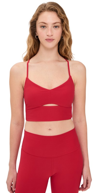 Alo Yoga Alosoft Highlight Bra Tank Bold Red