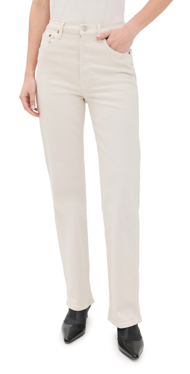 RE/DONE 90s High Rise Loose Jeans Vintage White