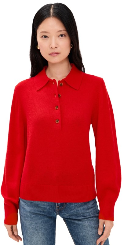 Sold Out NYC The Cashmere Polo In Cherry Cherry