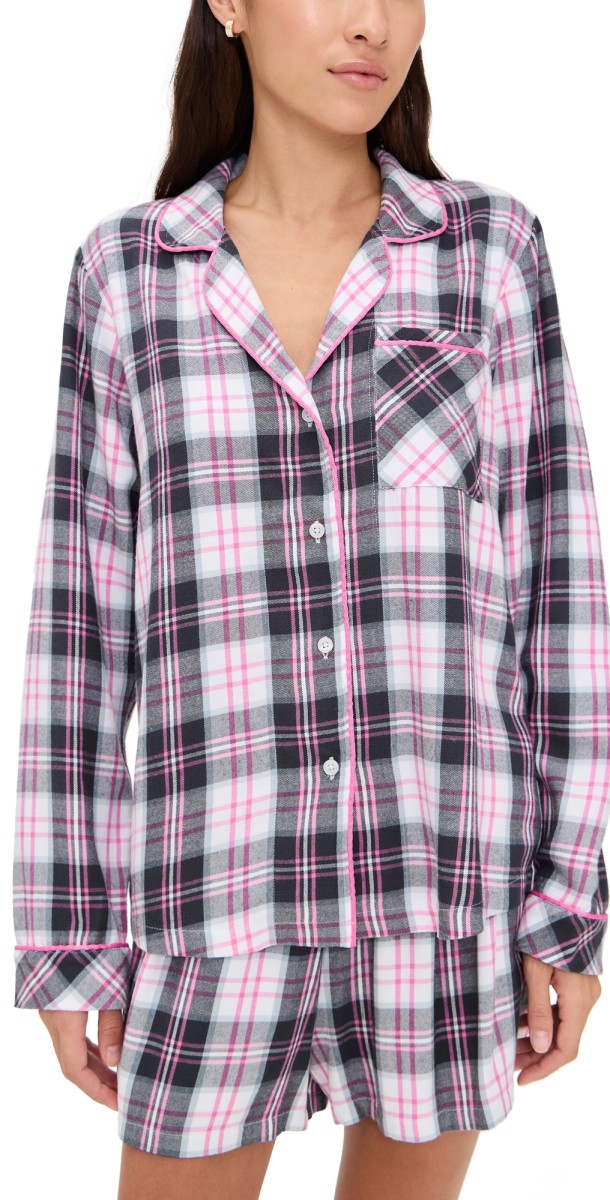 Stripe & Stare Ecovero Pajama Top No Grey Days