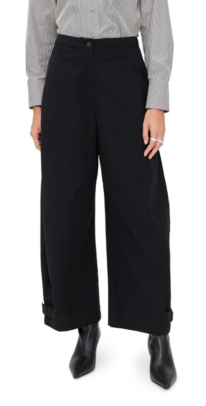 Pixie Market Button Cuff Pants Black