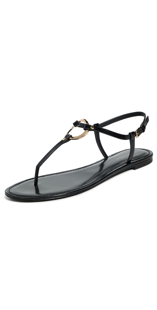 Tory Burch Ring Sandals Perfect Black / Gold