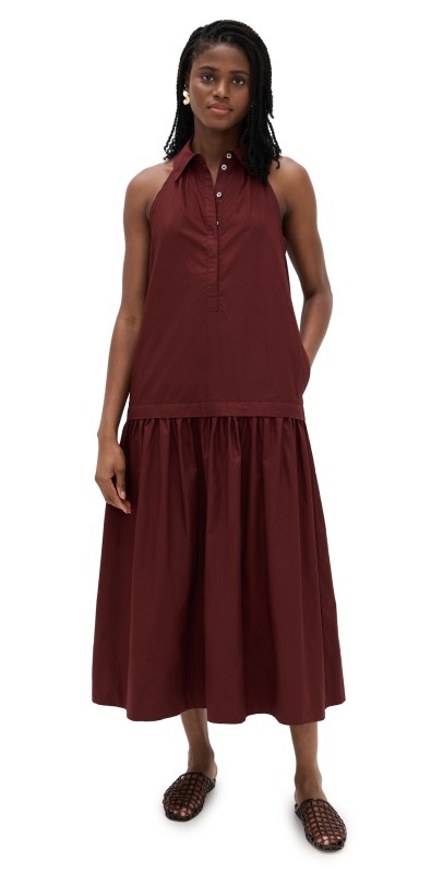 A. L.C. Vera Dress Dark Bosco