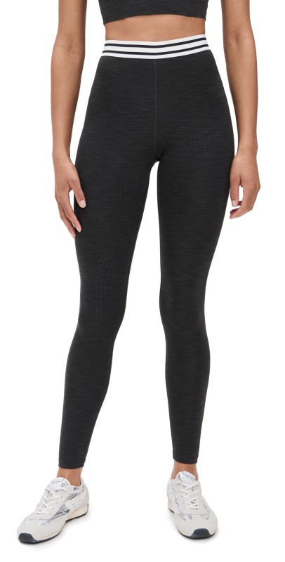 Splits59 Bailey High Waist Active Rib 7/8 Leggings Heather Graphite