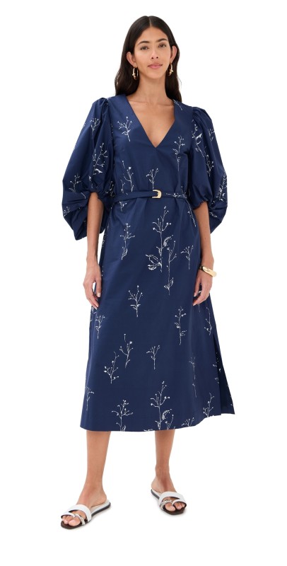 Altuzarra Corrie Dress Berry Blue Botanical