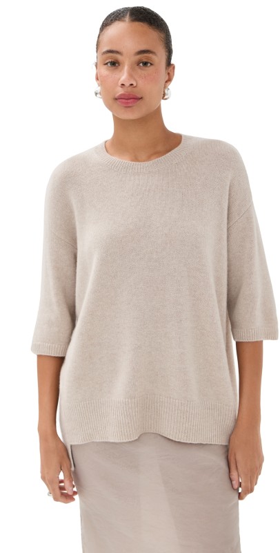 LISA YANG Camille Cashmere Sweater Sand