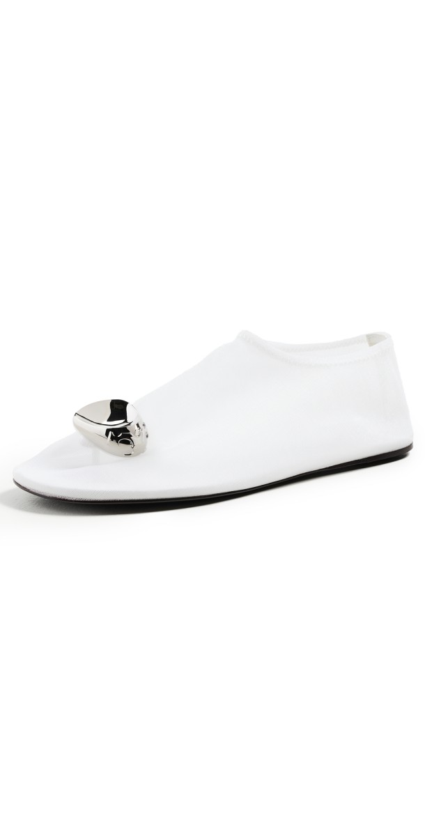 Tory Burch Patos Mesh Flats Clear/Silver