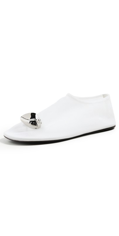Tory Burch Patos Mesh Flats Clear/Silver