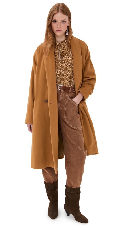 Isabel Marant Elise Wool Coat Camel