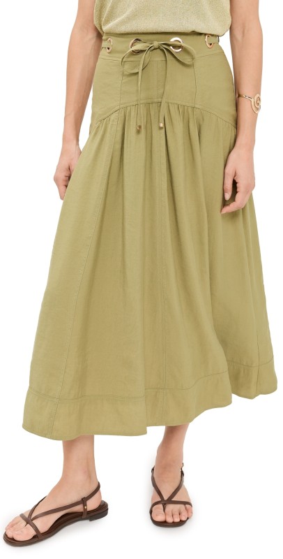 ba & sh Donia Skirt Kaki