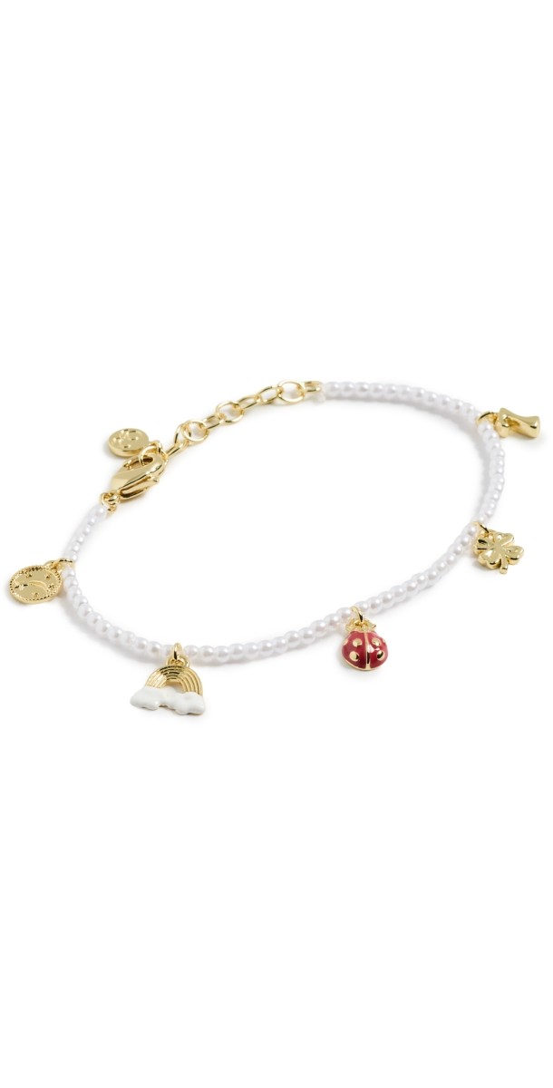 Gorjana Lucky Mini Charm Bracelet Pearl