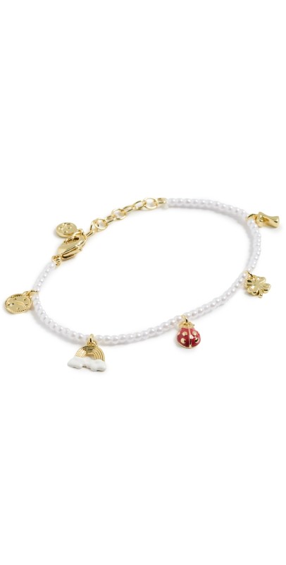 Gorjana Lucky Mini Charm Bracelet Pearl