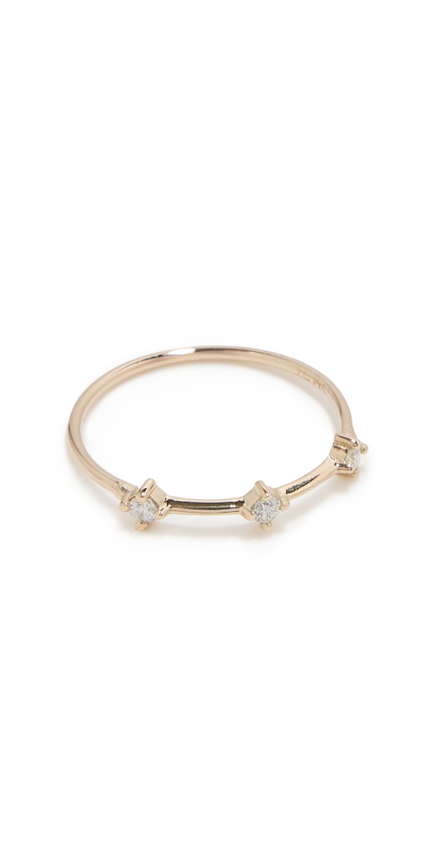 Zoe Chicco 14k Gold Diamond Dash Ring 14k Yellow Gold