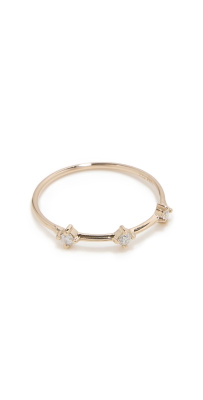 Zoe Chicco 14k Gold Diamond Dash Ring 14k Yellow Gold