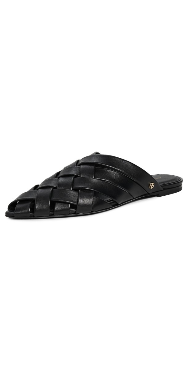 ANINE BING Eve Flats Black