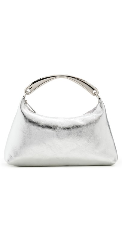 Mansur Gavriel Metal Handle Rhea Bag Silver