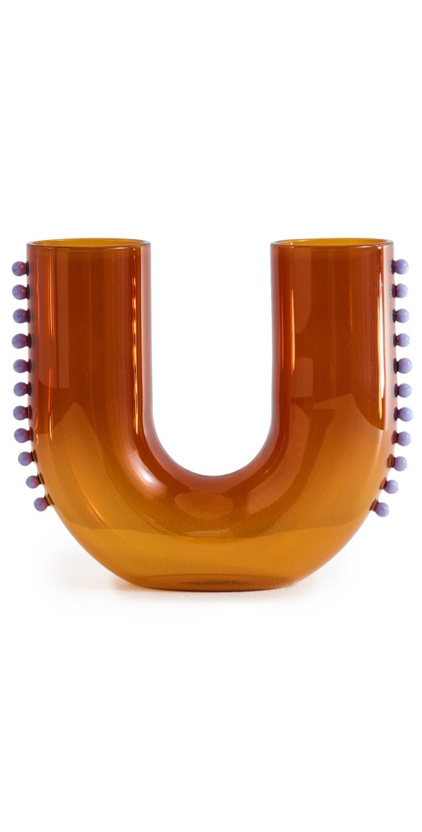 FAZEEK Pearl U Vase Amber/Lilac