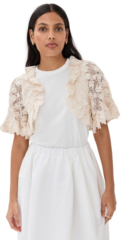 Sea Kristeen Lace Jersey Tee White