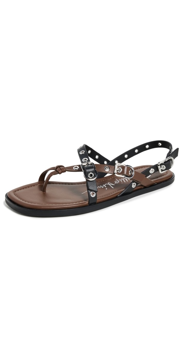3.1 Phillip Lim Multi-Strap Rivet Sandals Blk Multi