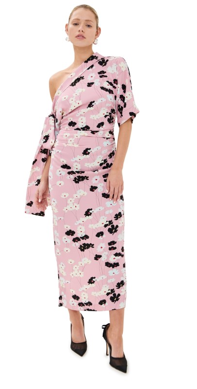 Bernadette Bowie Dress Cosmos Ivory/Black/Soft Pink