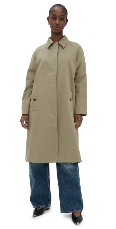 ANINE BING Randy Oversized Trench Coat Army Green