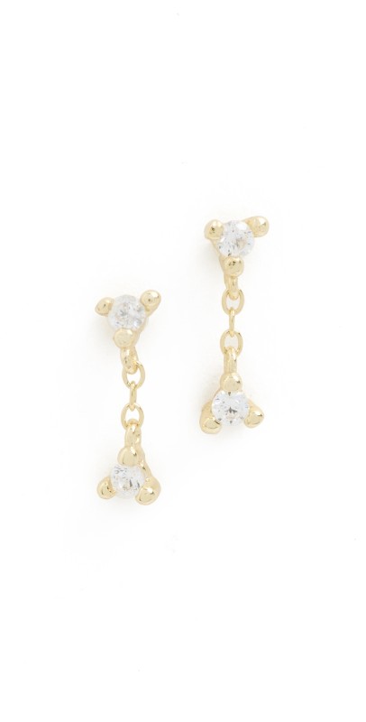 SHASHI Aoki Stud Earrings Gold