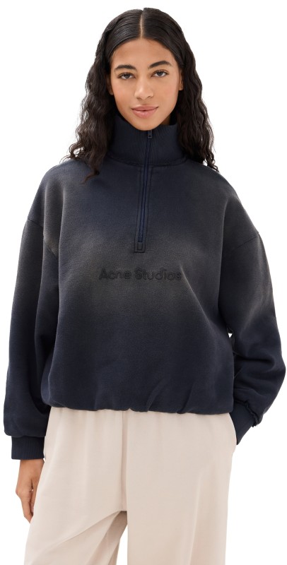 Acne Studios Logo Sweater Navy Blue