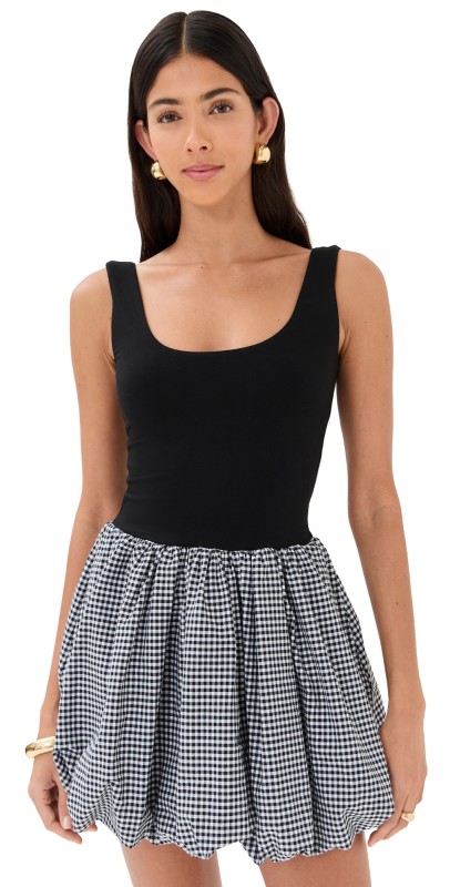 LE BOP Piper Combo Dress Ivory/Olive
