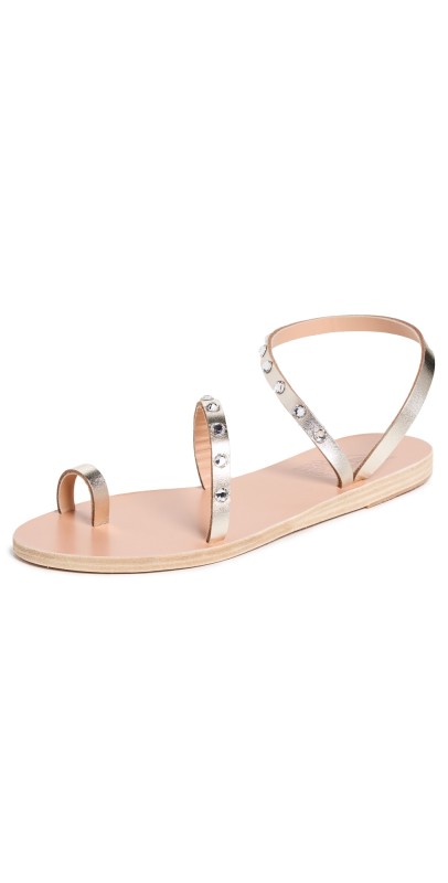 Ancient Greek Sandals Marilyn Swarovski Sandals Platinum