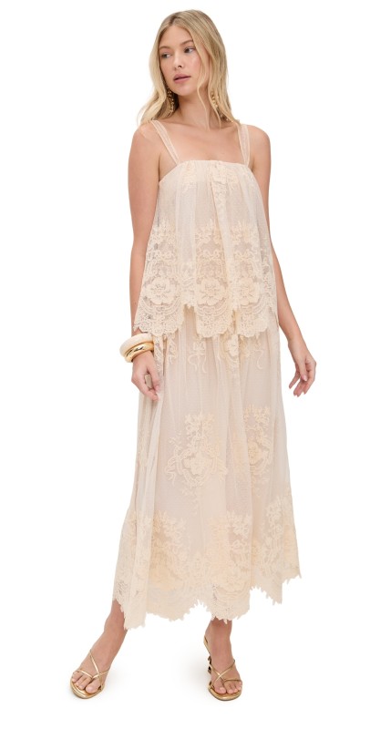 Zimmermann Hypnotic Lace Dress Cream