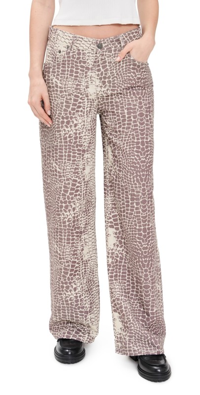 Ragged Priest Bite Jeans Croc Print