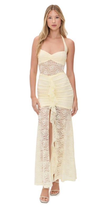 Runaway the Label Annika Maxi Dress Lemon