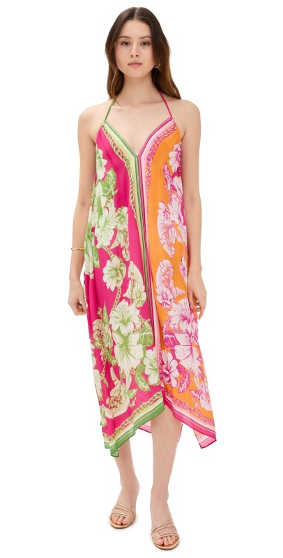 FARM Rio Floral Elegance Mixed Scarves Long Cover Up Floral Elegance Mixed Scarves
