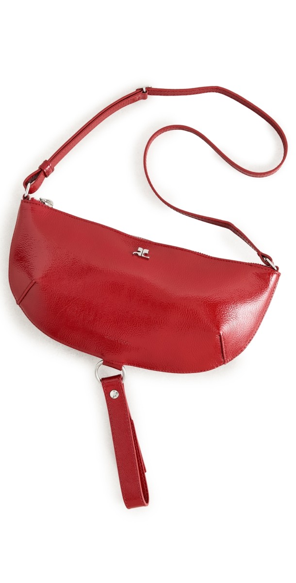 Courrèges Eclipse Naplack Clutch Bag Ruby