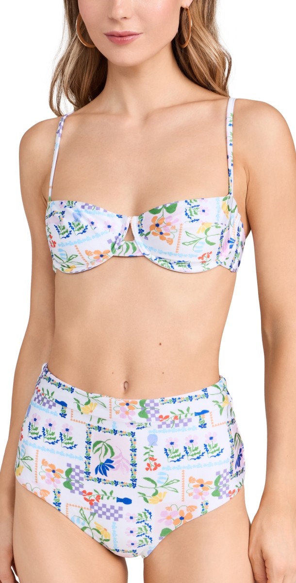 MINKPINK Nikita Bra Bikini Top Picnic Print