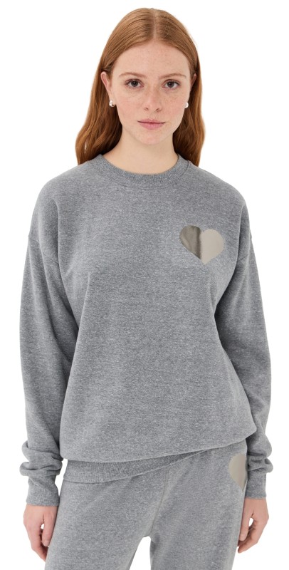 SPRWMN Heart Logo Sweatshirt Dark Heather Grey